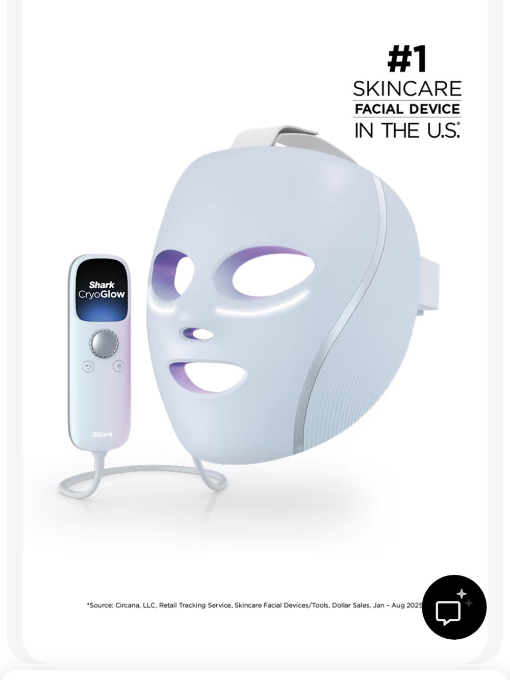 LED Facial Mask in White - Anti-Aging Skincare Device